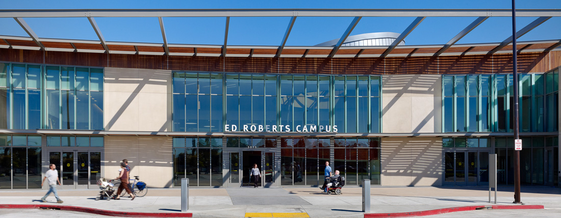 View of the main entrance to the Ed Roberts Campus